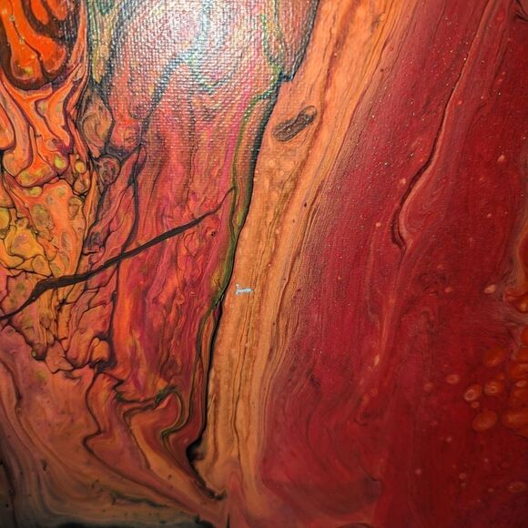 16x20 NEON HAND POURED CANVAS WALL ART DECOR - Picture 3 of 3